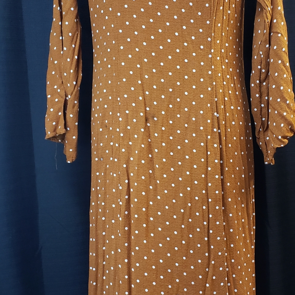 Brown off the shoulder dress